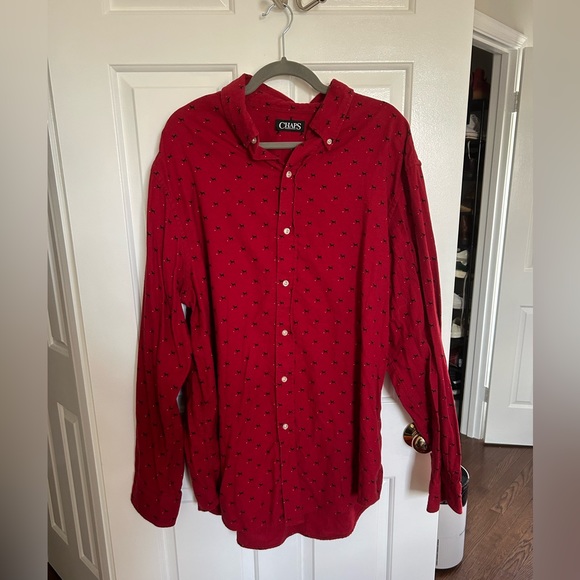 Chaps Other - Chaps Reg Dog Print Flannel Button Down